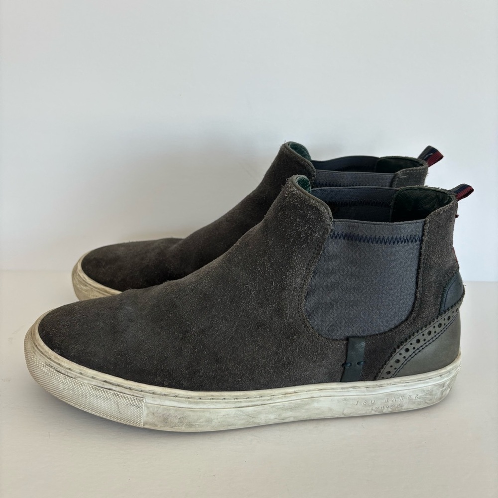 Ted Baker Lykeen Gray Suede Chelsea Boot Sneakers 8 - Picture 2 of 8